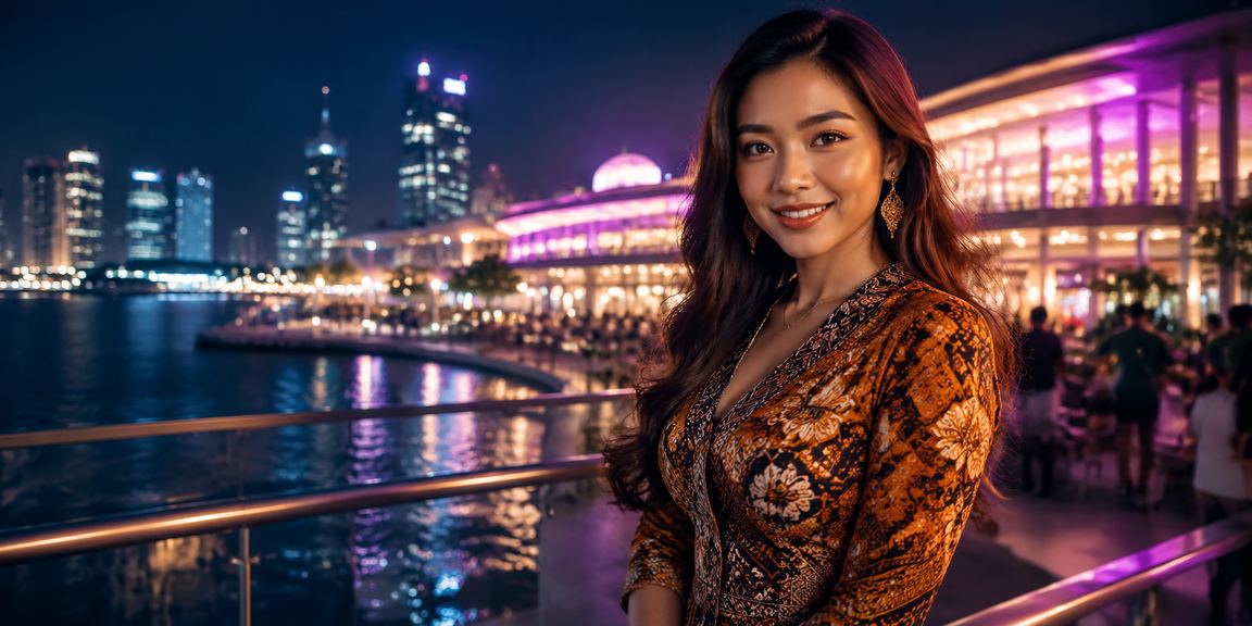 Tampilan neon berwarna menampilkan promo rebate bonus kasino online