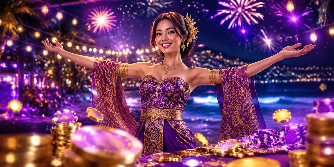 Pemain VIP menikmati bonus eksklusif di tepi pantai yang indah